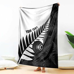 New Zealand Lawn Bowls Custom Blanket Aotearoa Silver Fern LT14