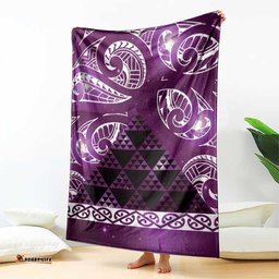 Matariki New Zealand Blanket NZ Niho Taniwha Maori New Year Purple Galaxy LT14