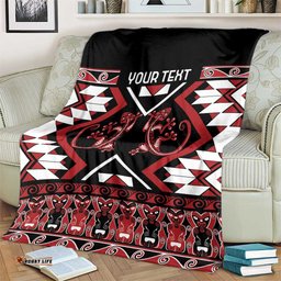 Personalised Aotearoa Waitangi Blanket Taniko Motifs - Mania Gecko LT7