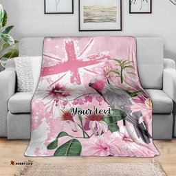 Personalised Australia Day Blanket Pink Parrot Bird Opal Art LT9