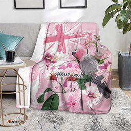 Personalised Australia Day Blanket Pink Parrot Bird Opal Art LT9