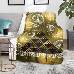 Matariki New Zealand Blanket NZ Niho Taniwha Maori New Year Yellow Galaxy LT14