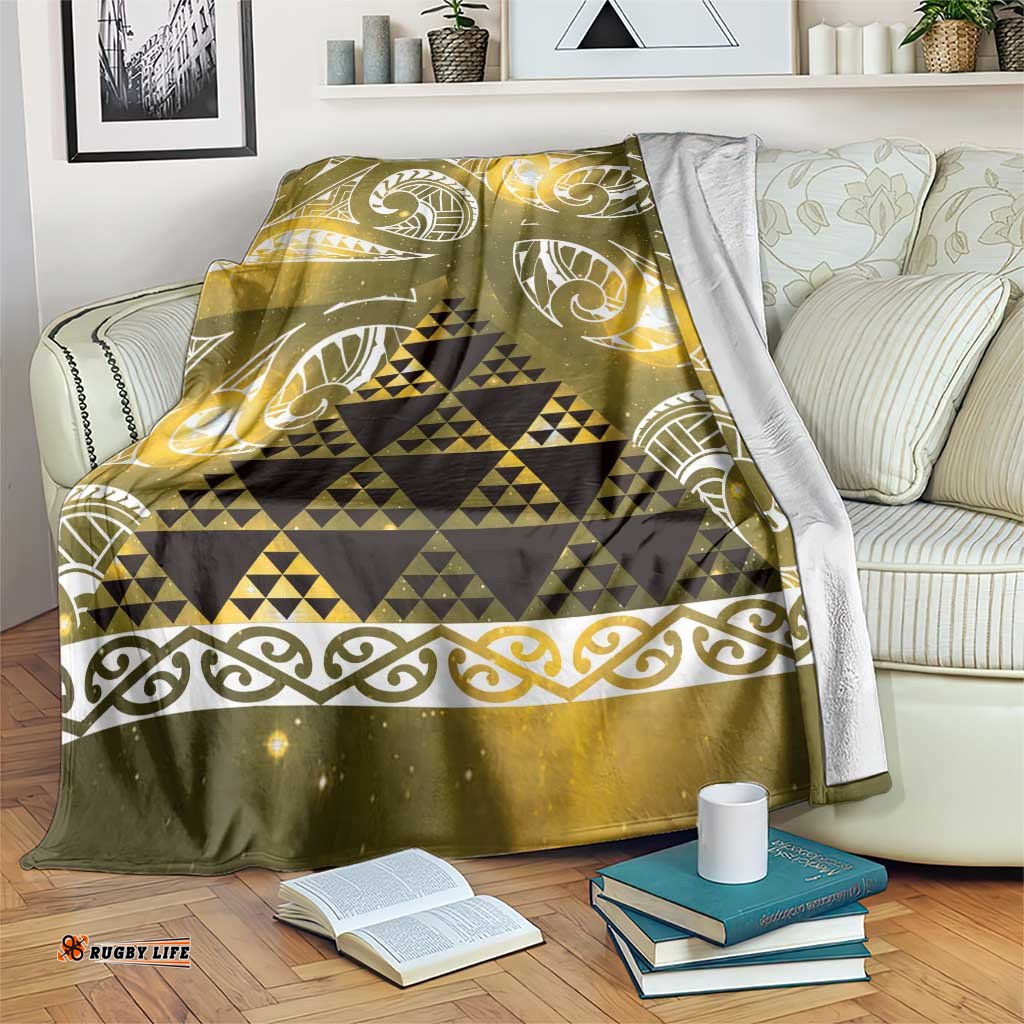 Matariki New Zealand Blanket NZ Niho Taniwha Maori New Year Yellow Galaxy LT14