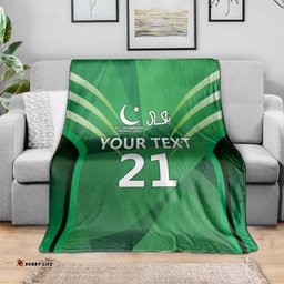 Pakistan Cricket Custom Blanket The Green Shirts with Sporty Pattern LT9
