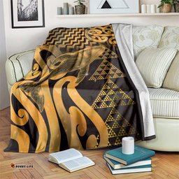 Humpback Whale Matariki New Zealand Blanket NZ Maori Paikea Poutama Luxury Gold LT14