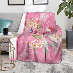 Joyful Pink Cockatoo Blanket Australia Christmas Vibes LT9
