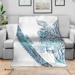 Kahui Whetu Paua shell Kowhaiwhai Taniko Personalised Blanket Taniwha Maori Tribal Style LT9