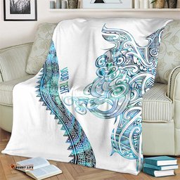 Kahui Whetu Paua shell Kowhaiwhai Taniko Personalised Blanket Taniwha Maori Tribal Style LT9