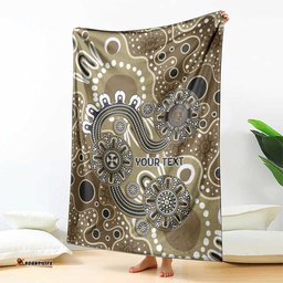 Personalised NAIDOC Week 50 Years Deadly Always Blanket Brown Aboriginal Artwork Dot Painting LT9