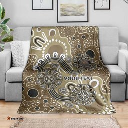 Personalised NAIDOC Week 50 Years Deadly Always Blanket Brown Aboriginal Artwork Dot Painting LT9