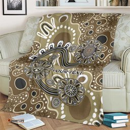 Personalised NAIDOC Week 50 Years Deadly Always Blanket Brown Aboriginal Artwork Dot Painting LT9
