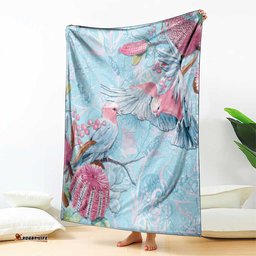 Galah Birds Australia Baby Blue & Pink Blanket LT7