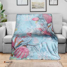 Galah Birds Australia Baby Blue & Pink Blanket LT7