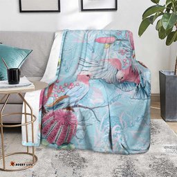 Galah Birds Australia Baby Blue & Pink Blanket LT7