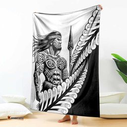 Koru Fern New Zealand Maori Tribal Warrior Blanket LT9