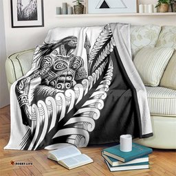 Koru Fern New Zealand Maori Tribal Warrior Blanket LT9