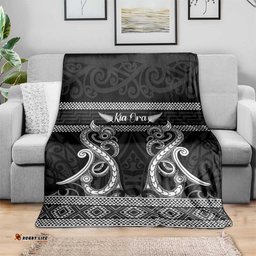 Kia Ora New Zealand Blanket Maori Language Week Pango Taniko Motif LT14