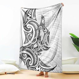 New Zealand Hammerhead Shark Blanket Maori Haehae Mangopare White LT14