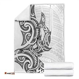 New Zealand Hammerhead Shark Blanket Maori Haehae Mangopare White LT14