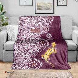 Manly Warringah Sea Eagles NAIDOC Week 2026 Blanket Aboriginal Lizard Dot Painting - 50 Years of Deadly TS04