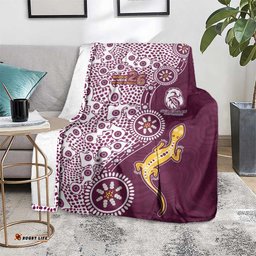 Manly Warringah Sea Eagles NAIDOC Week 2026 Blanket Aboriginal Lizard Dot Painting - 50 Years of Deadly TS04