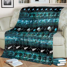 New Zealand Darts Christmas Blanket Merry Xmas Aotearoa Maori Paua Shell LT14