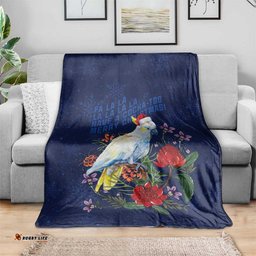 Merry Cocka-mas Blanket Australia Christmas Blue Art LT9