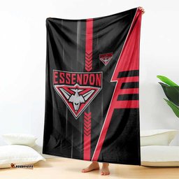 Essendon Bombers Blanket Modern Geometric Sports Graphic Style TS04