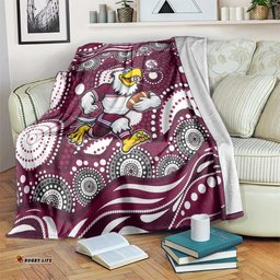 Manly Warringah Sea Eagles Blanket Aboriginal Dot Pattern - Rugby Mascot Heritage Pride TS04