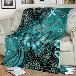 Ovarian Cancer Awareness Blanket This Is What A Fighter Looks Like DT05