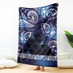 Matariki New Zealand Blanket NZ Niho Taniwha Maori New Year Blue Galaxy LT14