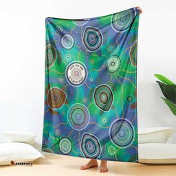 NAIDOC 50 Years of Deadly Blanket Sea Turtle Aboriginal Dot Art LT19