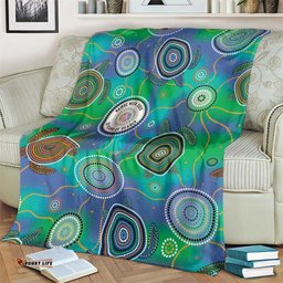 NAIDOC 50 Years of Deadly Blanket Sea Turtle Aboriginal Dot Art LT19