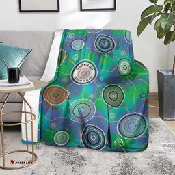 NAIDOC 50 Years of Deadly Blanket Sea Turtle Aboriginal Dot Art LT19