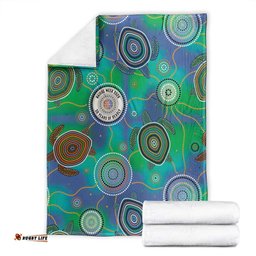NAIDOC 50 Years of Deadly Blanket Sea Turtle Aboriginal Dot Art LT19
