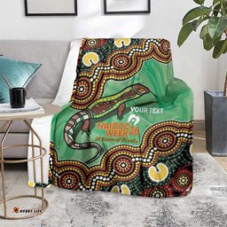 Personalised Australia Goanna NAIDOC Week 2026 Blanket 50 Years of Deadly Aboriginal Art LT14