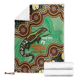 Personalised Australia Goanna NAIDOC Week 2026 Blanket 50 Years of Deadly Aboriginal Art LT14