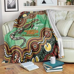 Personalised Australia Goanna NAIDOC Week 2026 Blanket 50 Years of Deadly Aboriginal Art LT14