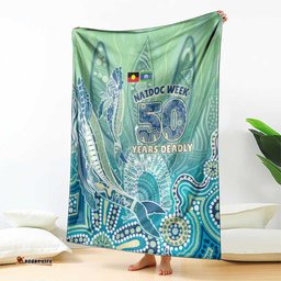 NAIDOC Week - 50 Years Deadly Torres Strait Blanket Pastel Waves LT7