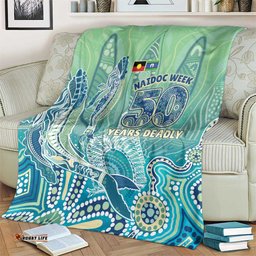 NAIDOC Week - 50 Years Deadly Torres Strait Blanket Pastel Waves LT7