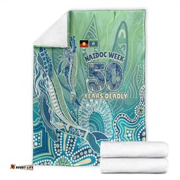 NAIDOC Week - 50 Years Deadly Torres Strait Blanket Pastel Waves LT7