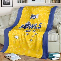 Australian ACT Lawn Bowls Blanket Aussie Minimalist Style LT9
