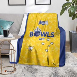Australian ACT Lawn Bowls Blanket Aussie Minimalist Style LT9