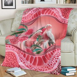 Indigenous Pink Galah Australia Blanket Australian Hakea Aboriginal Art Proud LT14