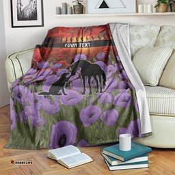 Personalised ANZAC Day Blanket Remembering the Animals of War LT19