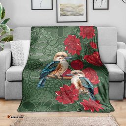 Kokaburra and Waratah Blanket Aboriginal Art LT9