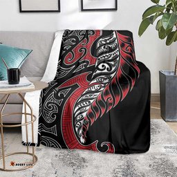 Koru Fern New Zealand Blanket Maori Tribal Pattern LT9