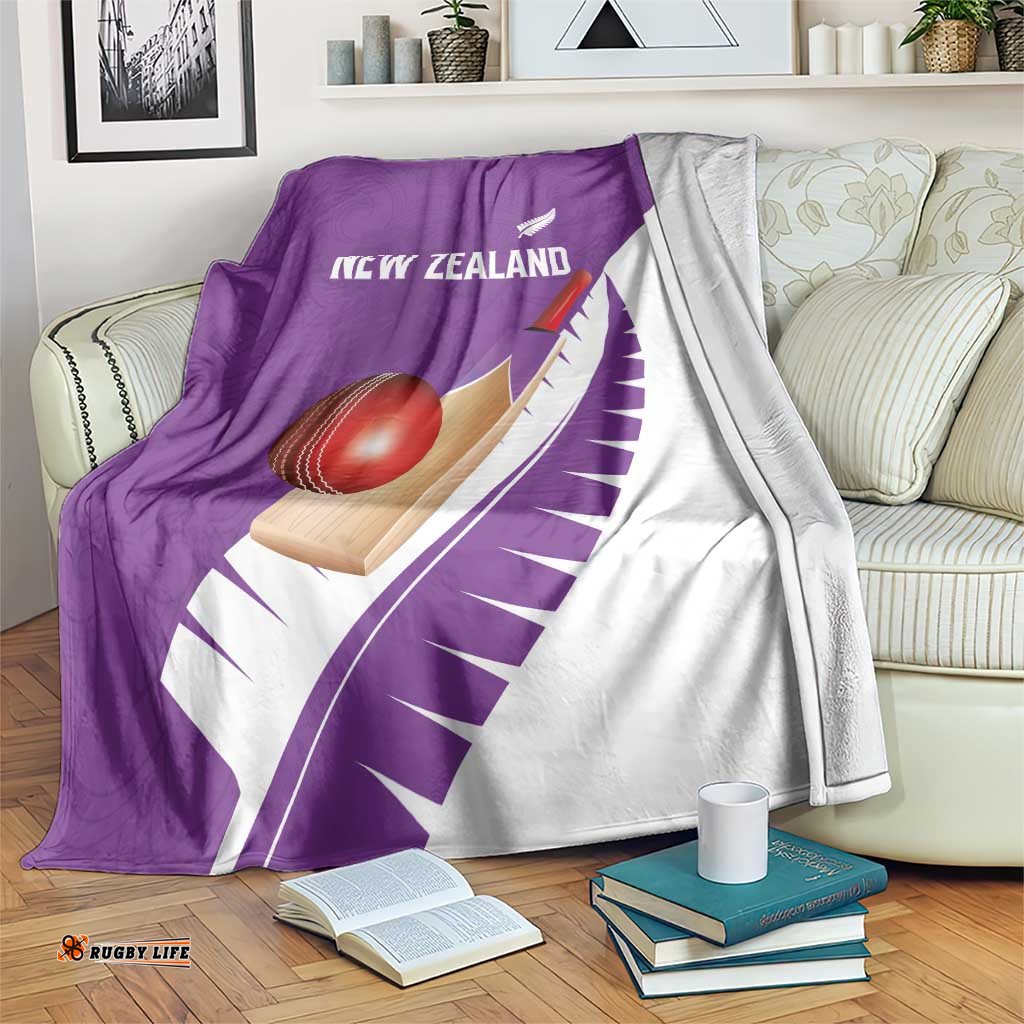 New Zealand Cricket Blanket Kiwi Birds Haka Dance Purple Fern Sporty Style LT03