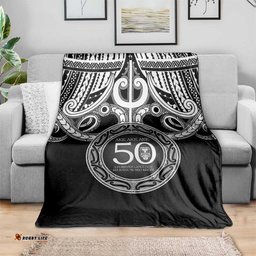 Kia Kaha Te Reo Maori New Zealand Blanket 50th Anniversary Ake Ake Ake LT14