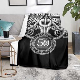Kia Kaha Te Reo Maori New Zealand Blanket 50th Anniversary Ake Ake Ake LT14